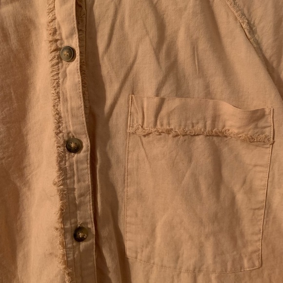 We the Free People Womens Shirt Keep It Simple Casual Top Blouse Shell Pink S - Picture 6 of 9